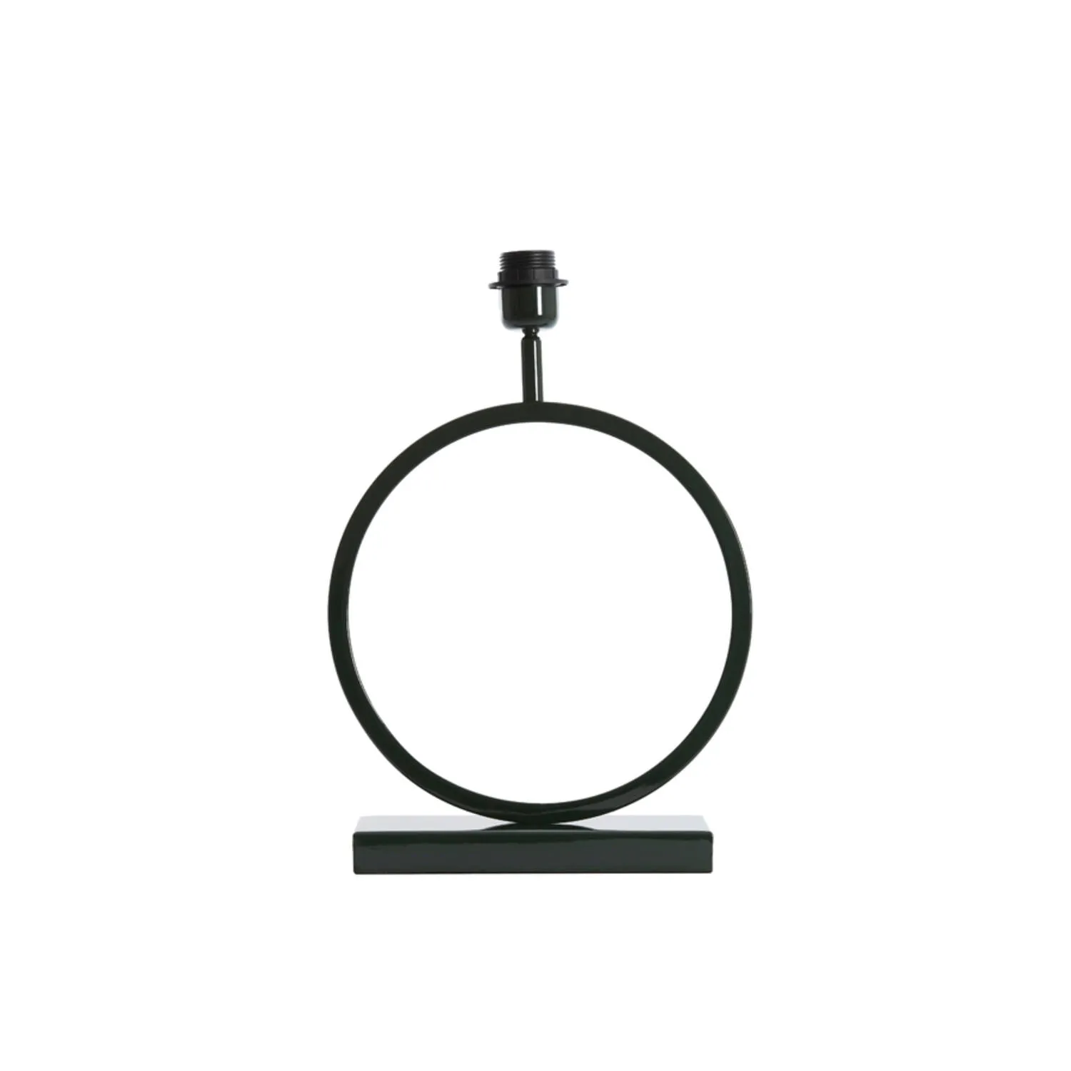 Socle de lampe métallique noir rond Light & Living Liva – H. 43 cm