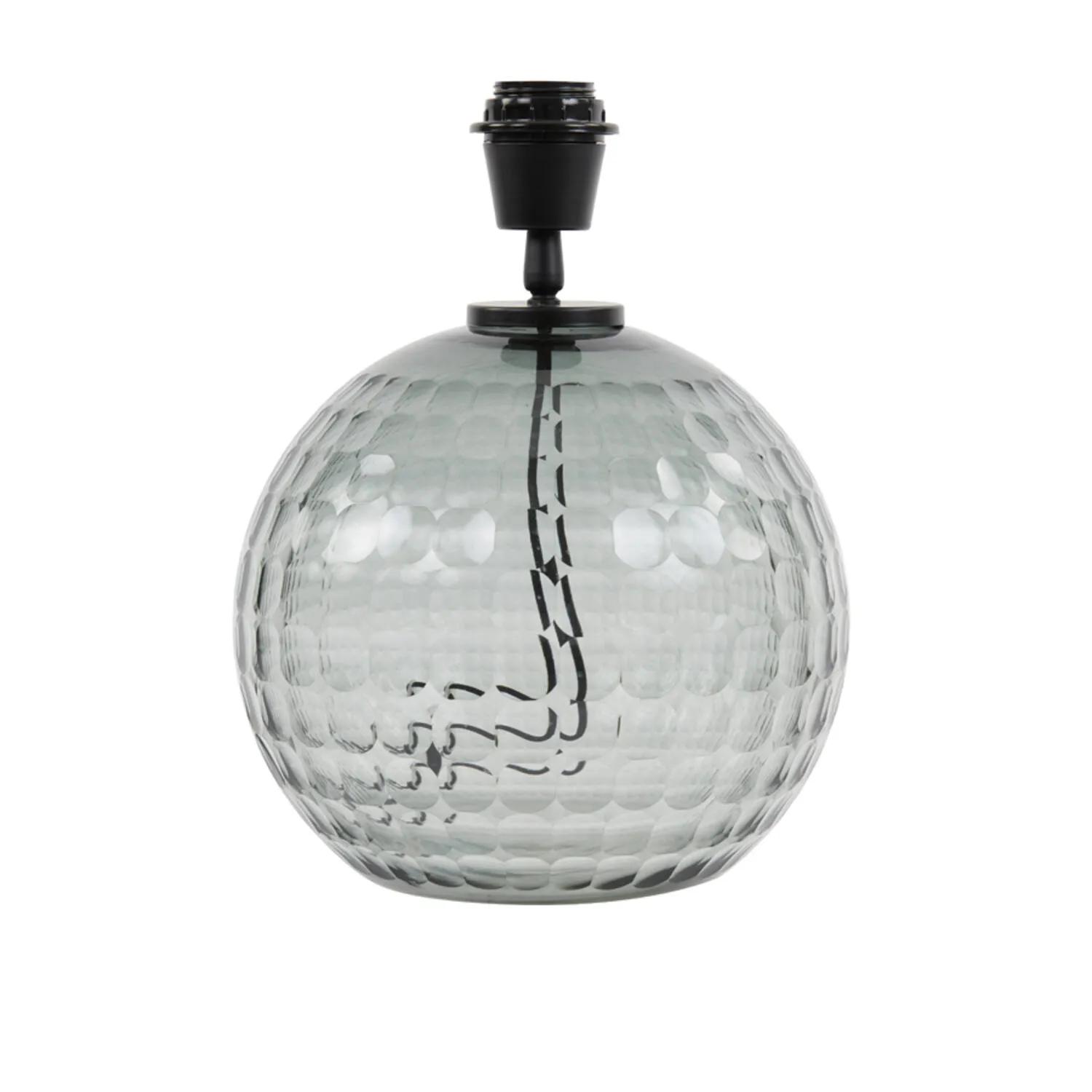 Lampe boule en verre rainuré Light & Living Taiki – H. 32 cm