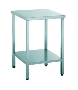 Table inox 80 cm x 70 cm Sans dosseret Avec étagère Tournus