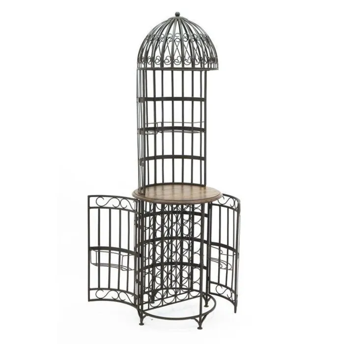 Adastra, bar tonnelle fer forgé, avec range-bouteilles