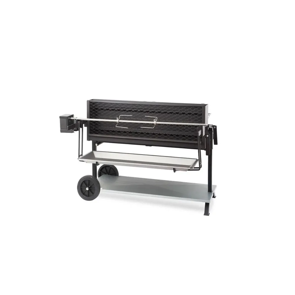 Barbecue à charbon à méchoui Le Marquier sur chariot