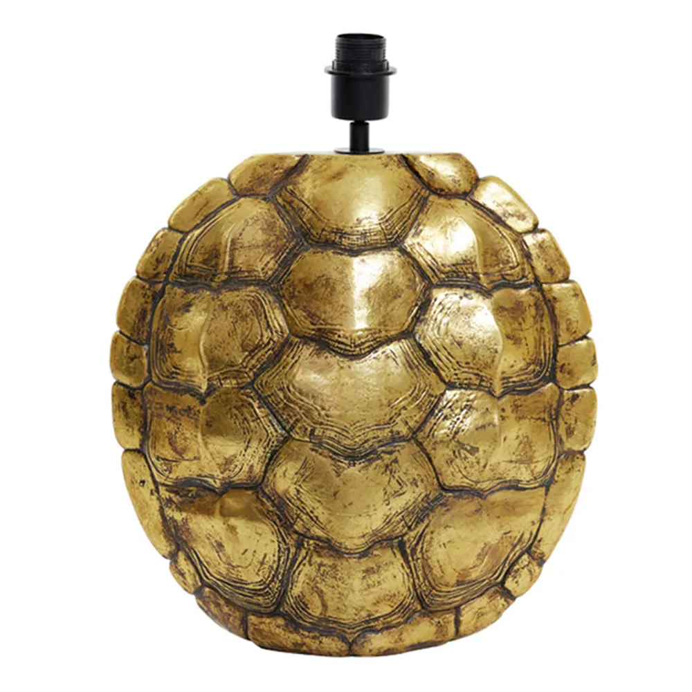 Base de lampe dorée à motif tortues Light & Living Turtle