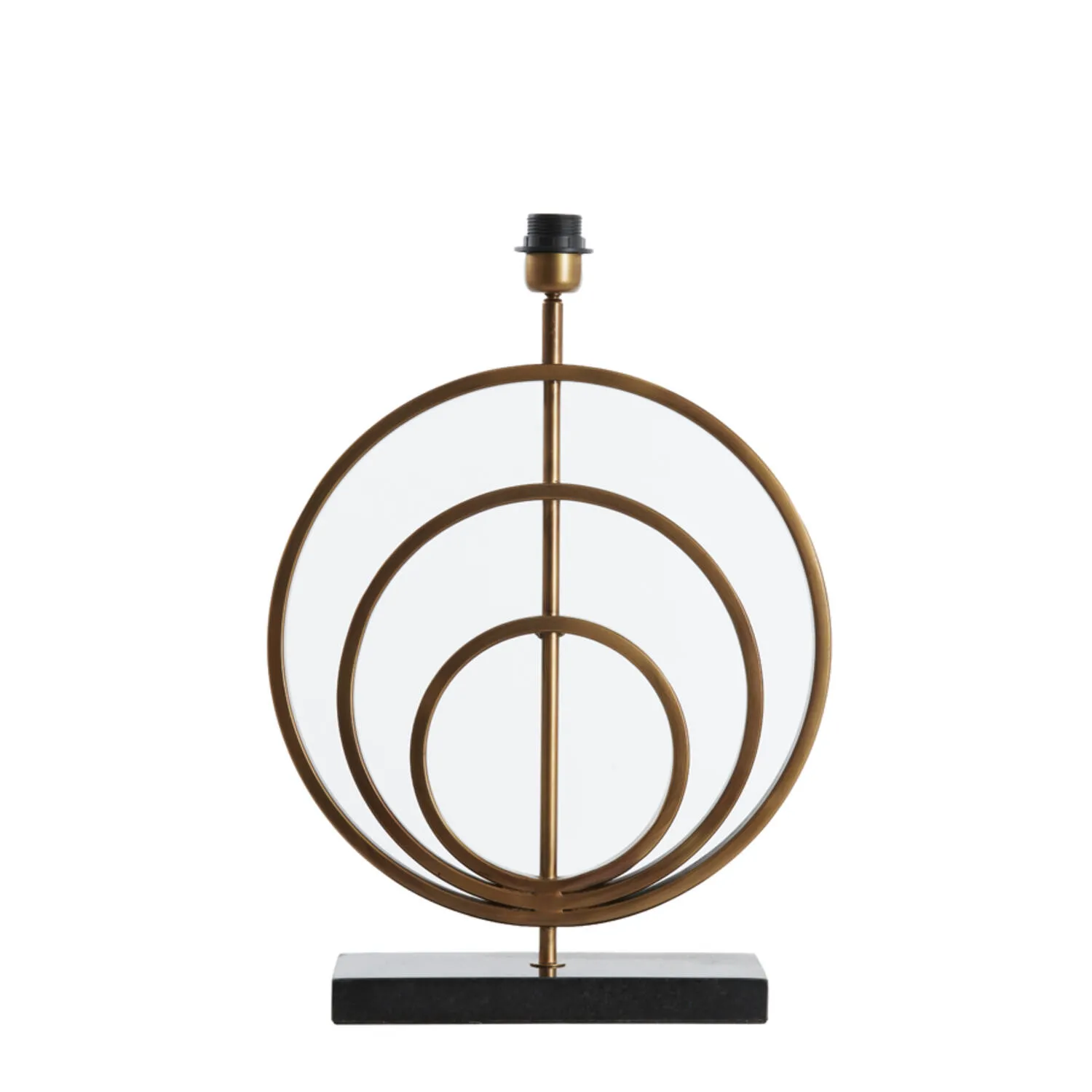 Socle de lampe ronde dorée Light & Living Cassel – H. 50 cm