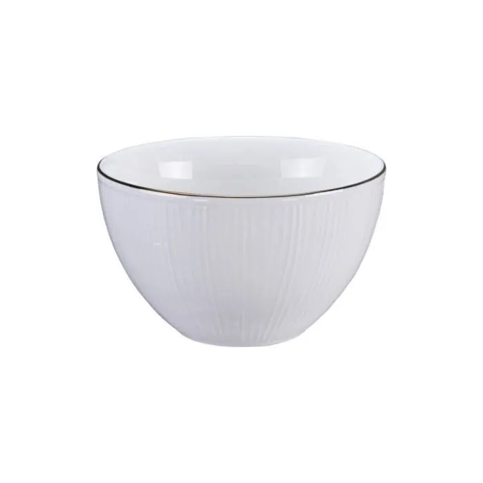Nippon White, bol blanc motifs lignes, ⌀11 cm
