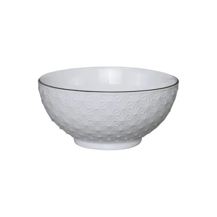 Nippon White, bol blanc motifs étoiles, ⌀15 cm