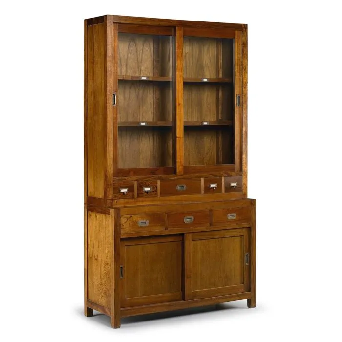 Star, vaisselier bois exotique, 2 parties