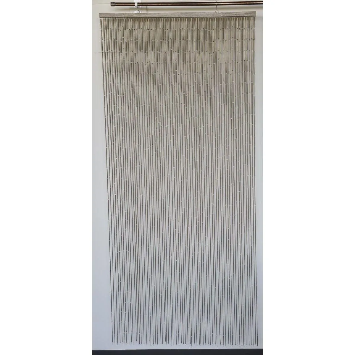 RIDEAU PORTE STICK BAMBOU 90X200CM TAUPE