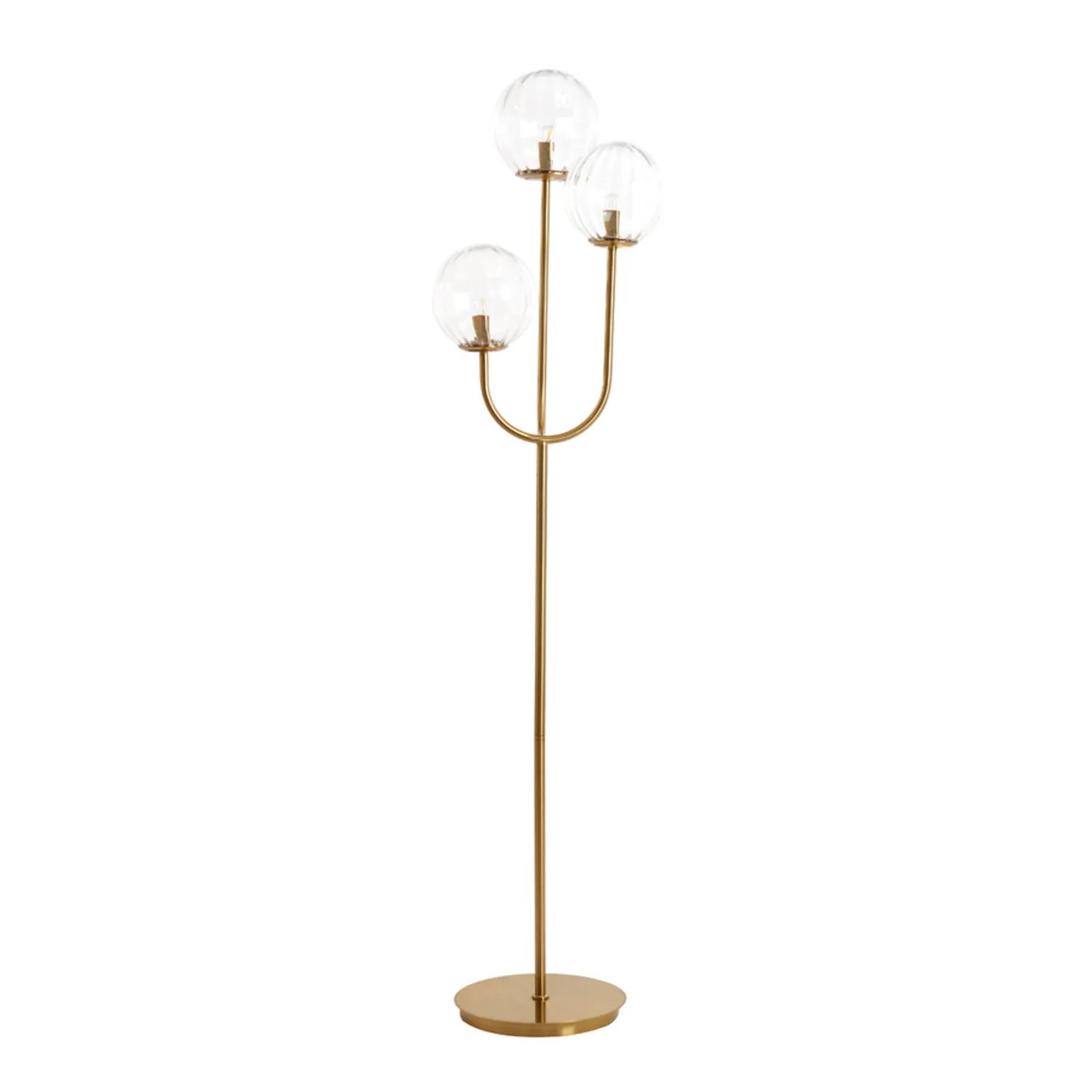 Lamp de sol dorée avec des boules en verre Light & Living Magdala – H. 162 cm