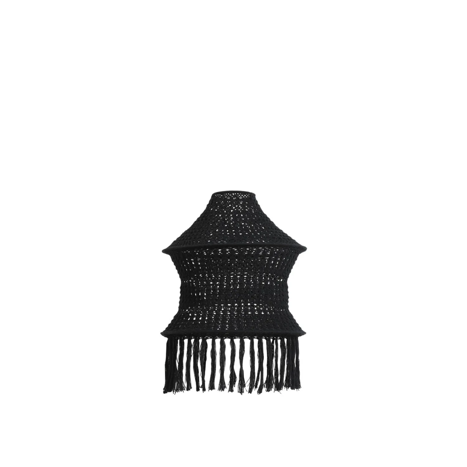 Abat-jour noir tressé Light & Living Sanika – Ø 40 cm