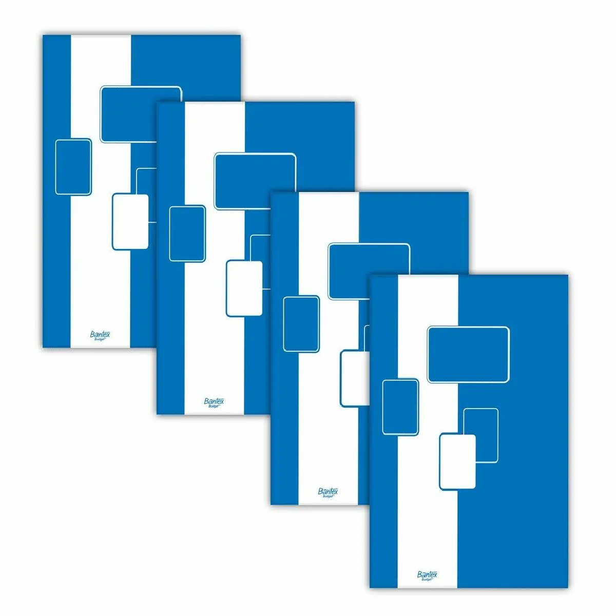 Bloc-notes quadrillé - Lot de 4 - 100 feuilles par bloc - Papier économique