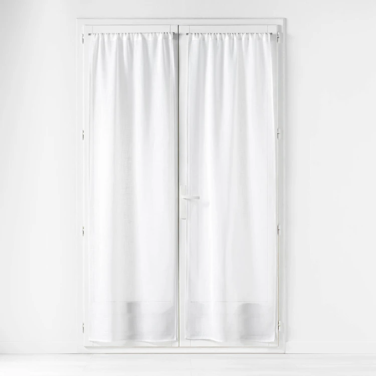 Paire de Grands Rideaux Effet Lin