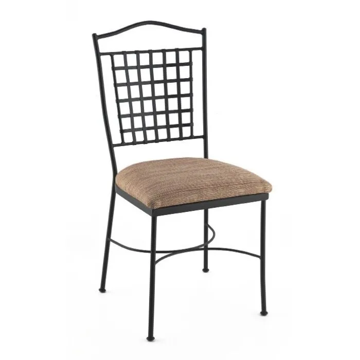 Brigitte, chaise acier extérieur, tapissée