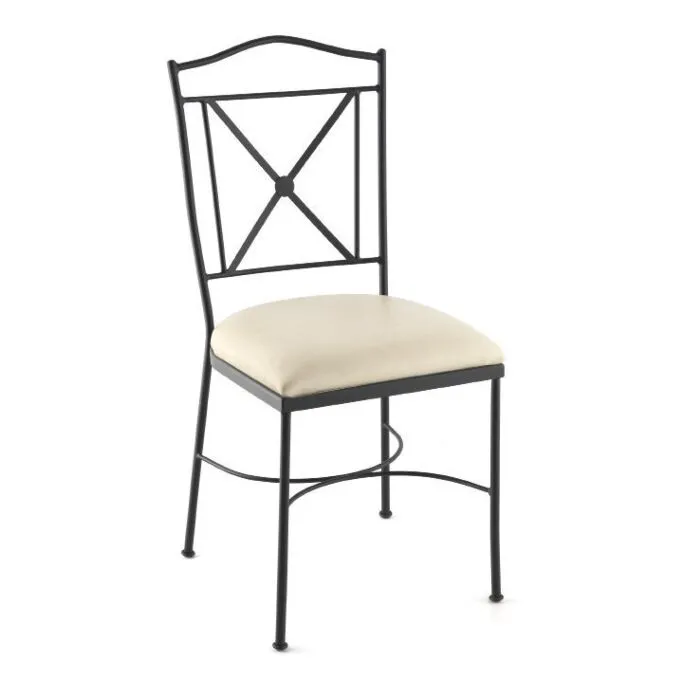 Alina, chaise métal tapissée tradition, personnalisable