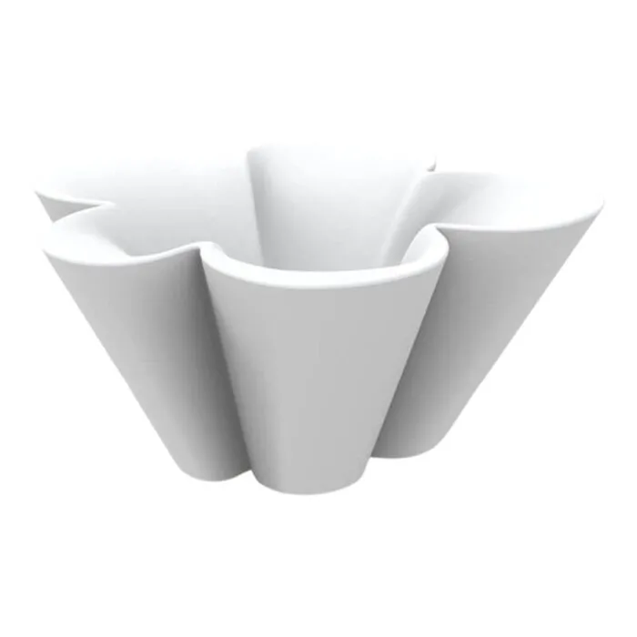 Agatha, jardinière moderne, polyéthylène blanc