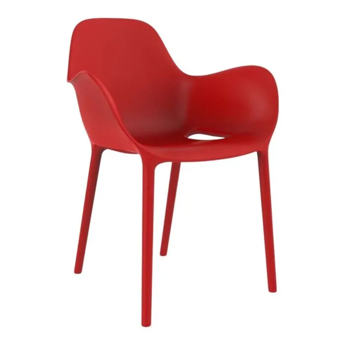 Sabinas, fauteuil contemporain, polyéthylène blanc