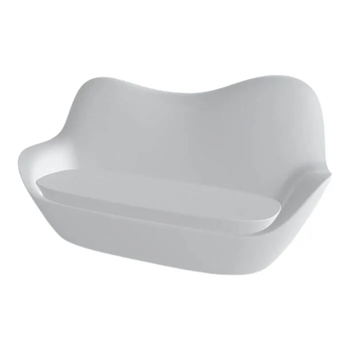 Sabinas, canapé contemporain, polyéthylène blanc