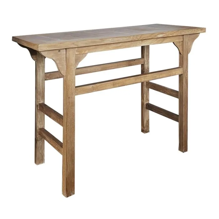 Antai, console teck massif, naturel recyclé