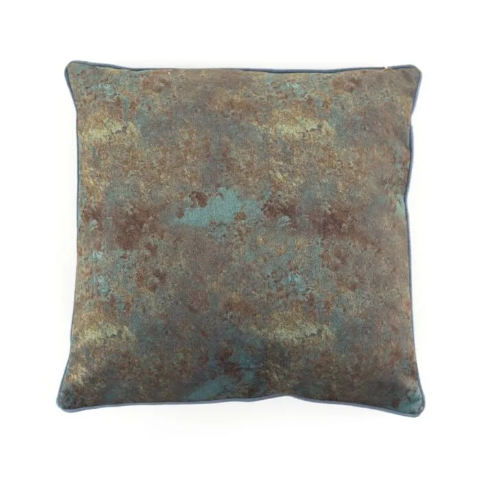 Coussin Oscar bicolore bleu 45×45 cm