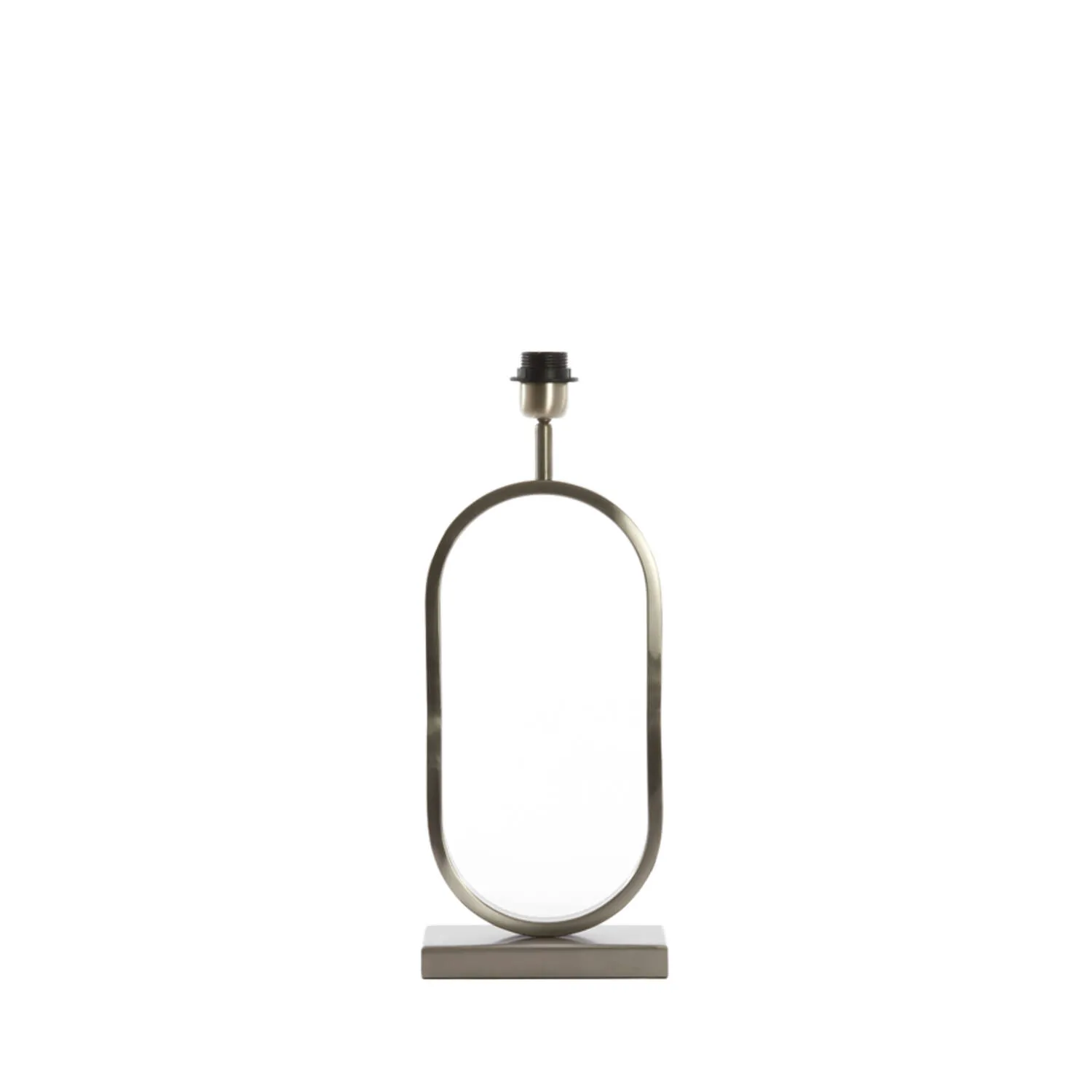Socle de lampe ovale en argent Light & Living Jamiri – H. 45 cm