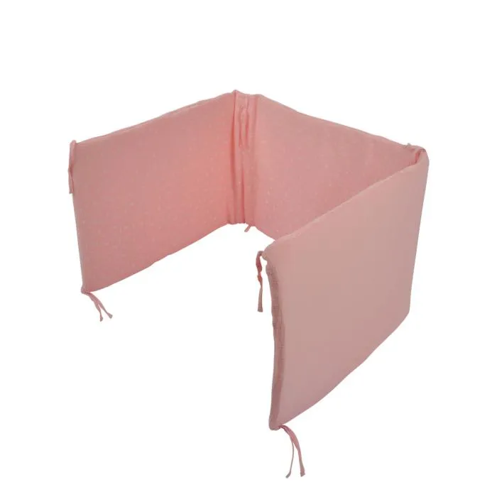TOUR DE LIT GAZE DE COTON 40X180CM ROSE