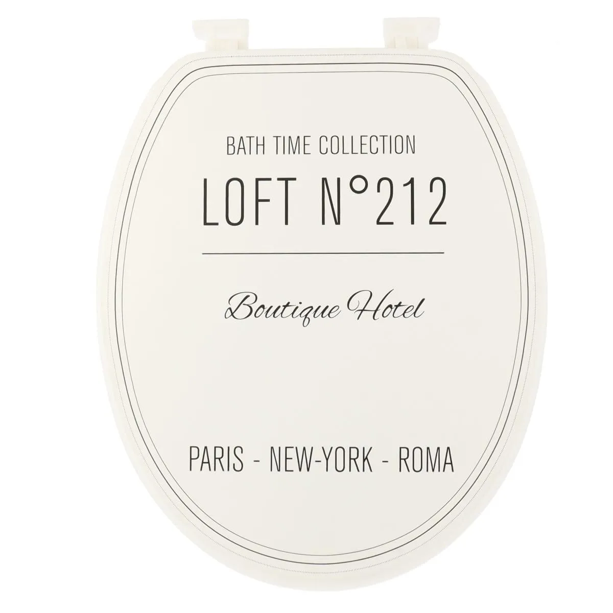 ABATTANT WC 18 POUCES DESIGN IMPRIME NEO RETRO BLANC