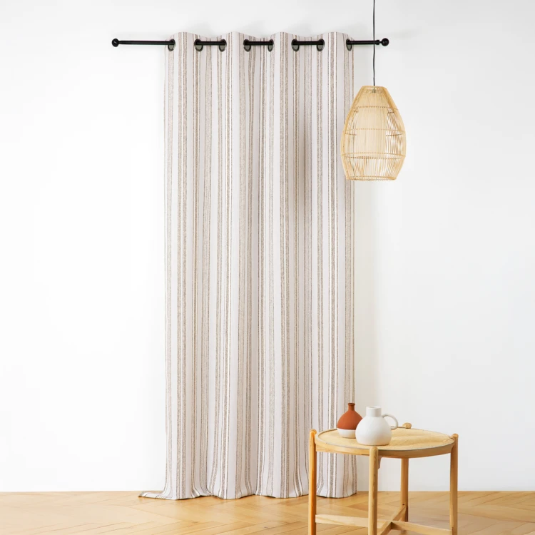 Rideau extérieur déperlant rayé