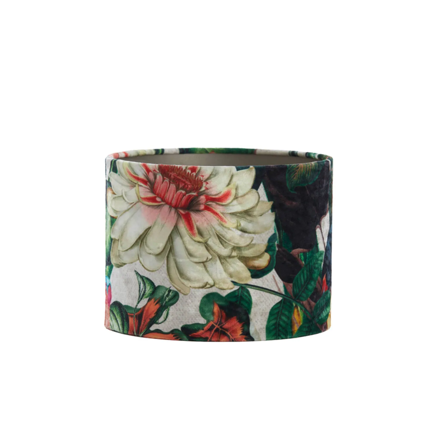 Abat-jour cylindrique avec imprimé floral Light & Living Dahlia – Ø 25 cm