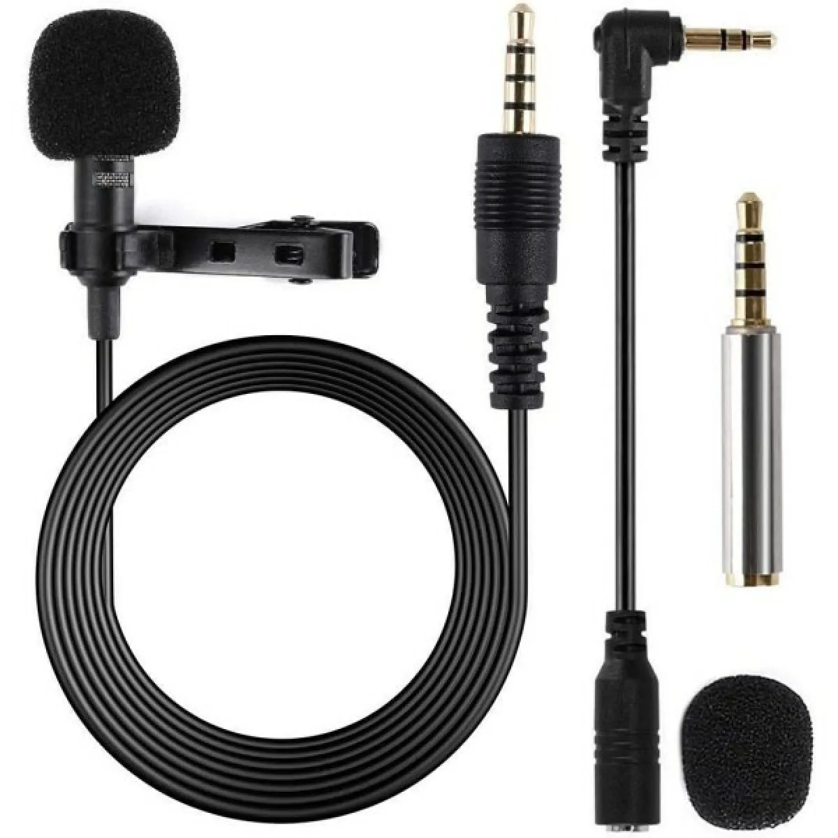 Microphone à condensateur - Omnidirectionnel - Pour smartphones PC appareils photo - Clip durable 2m