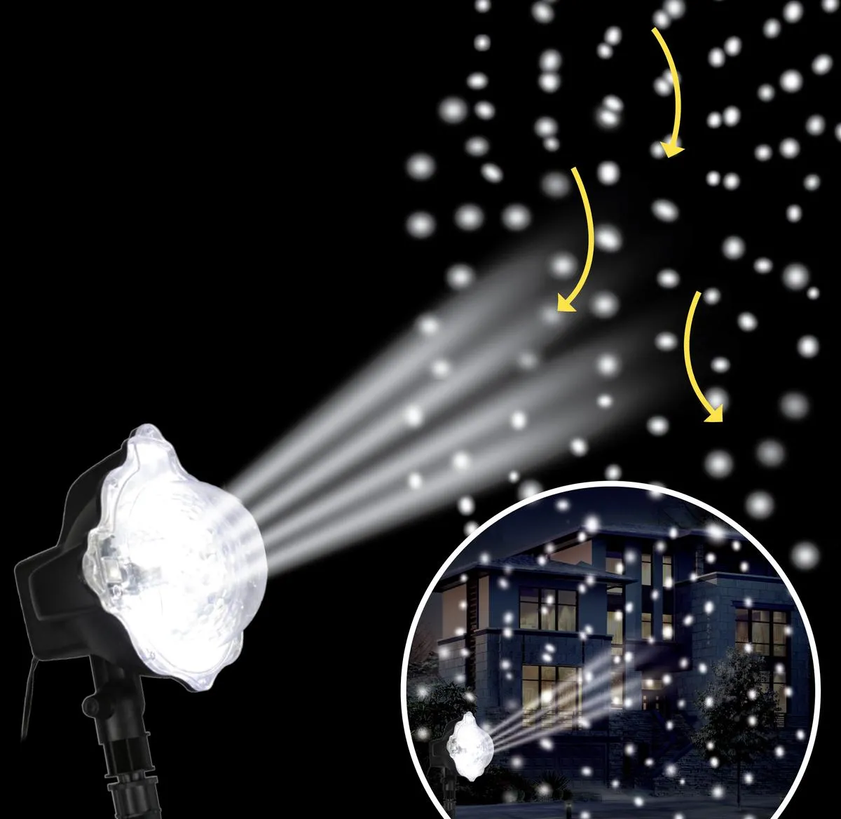 PROJECTEUR EXTERIEUR NEIGE 3 LEDS BLANC FROID