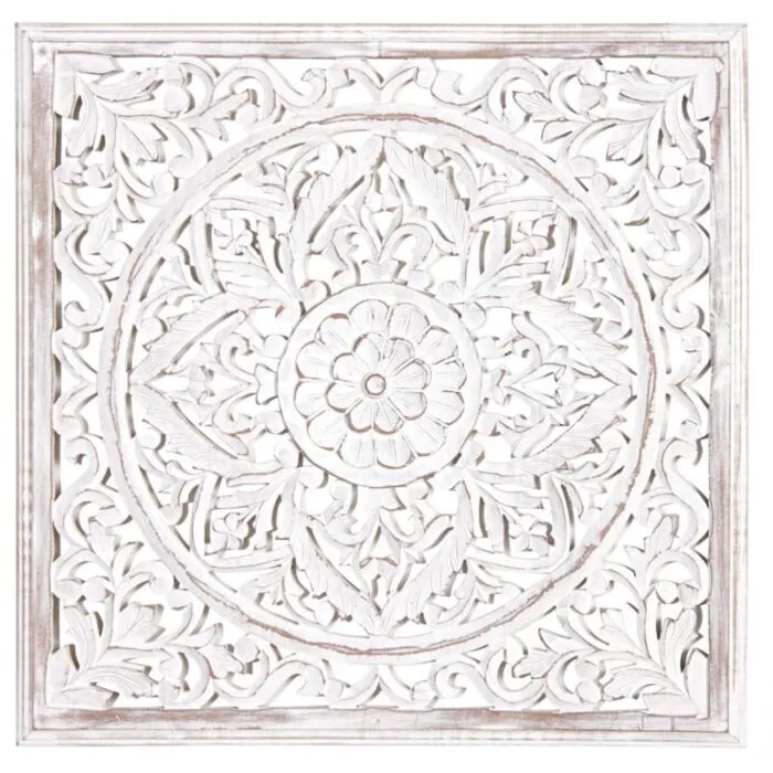 Coshin, panneau bois sculpté, motif rosace