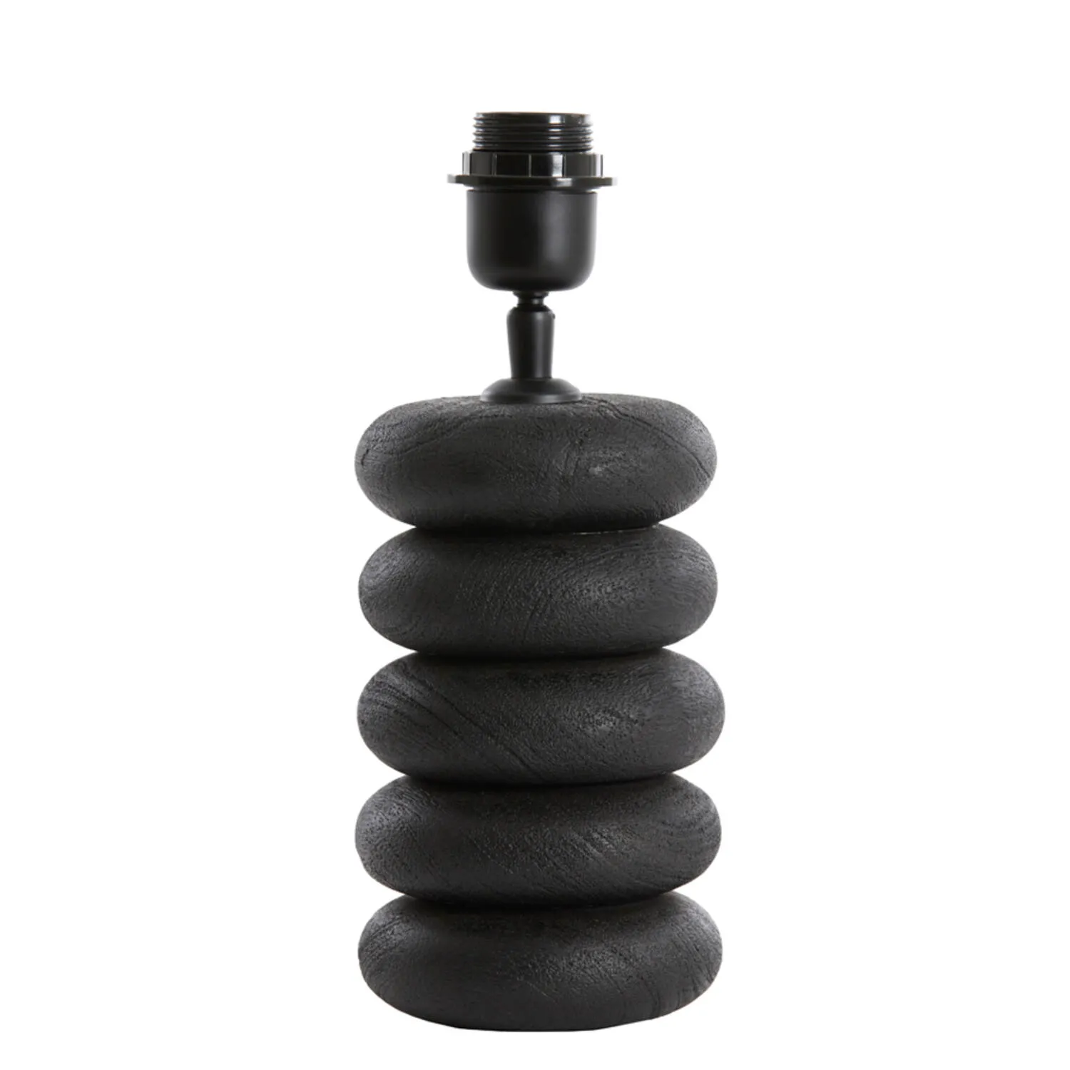 Base de lampe empilable noire Light & Living Budongo – H. 21 cm