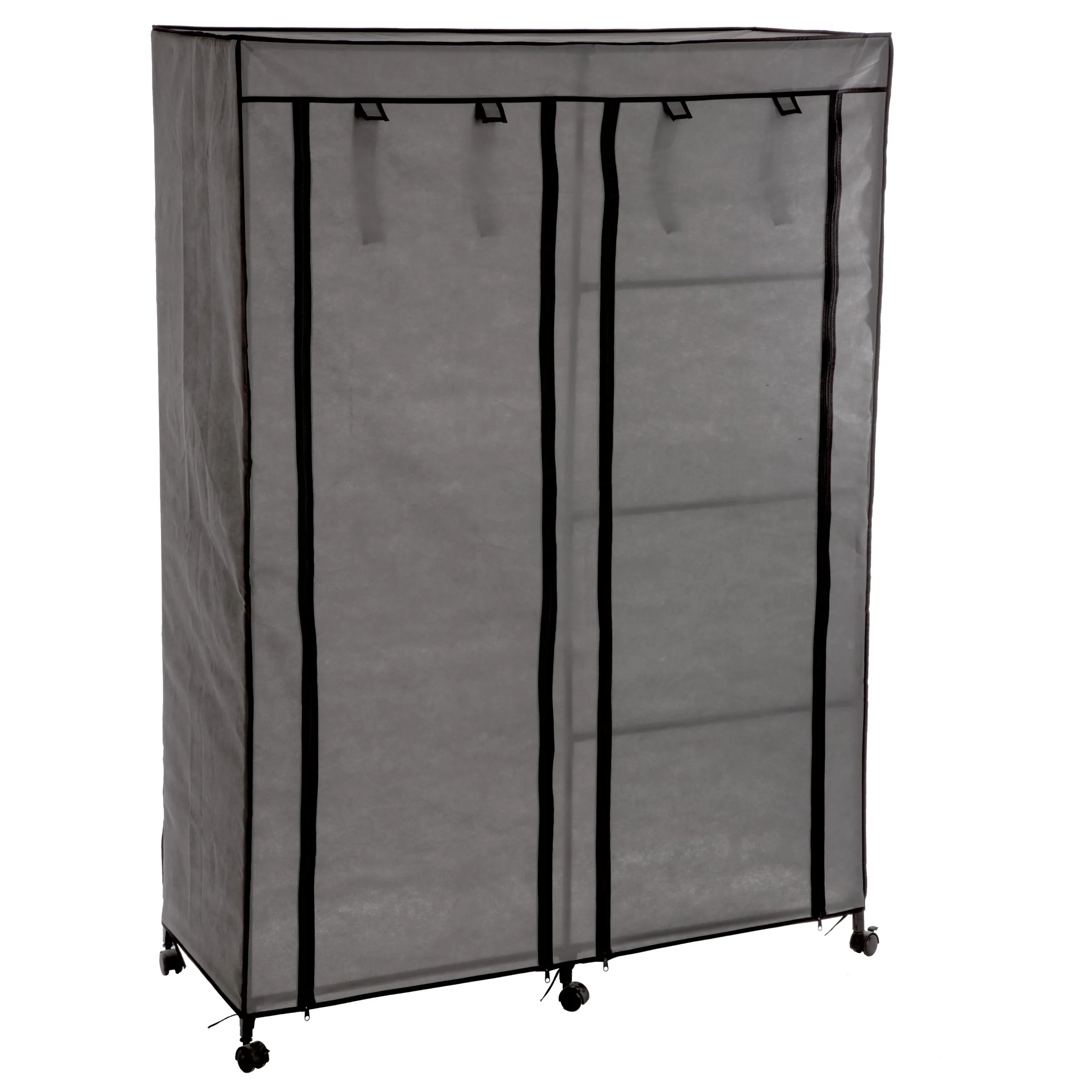 ARMOIRE SUR ROULETTES 1 PENDERIE 5 ETAGERES