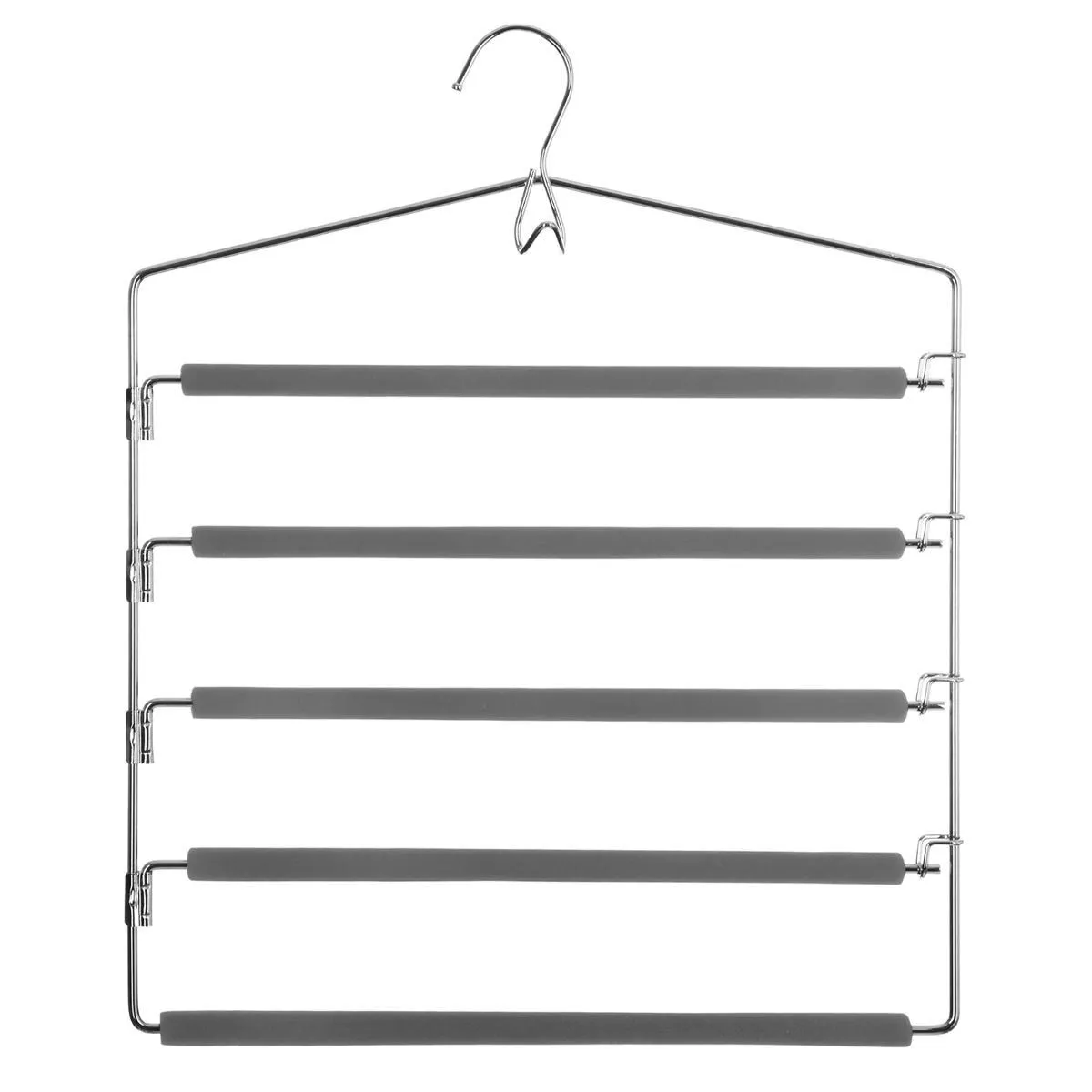CINTRE METAL 5 PANTALONS GRIS FONCE