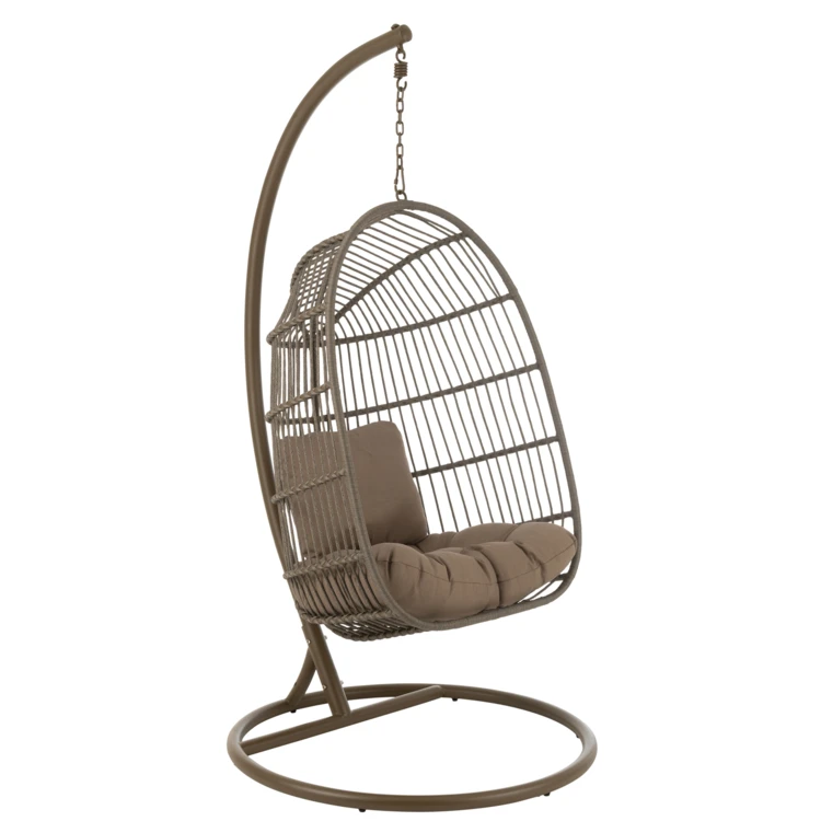 Fauteuil suspendu acier et corde