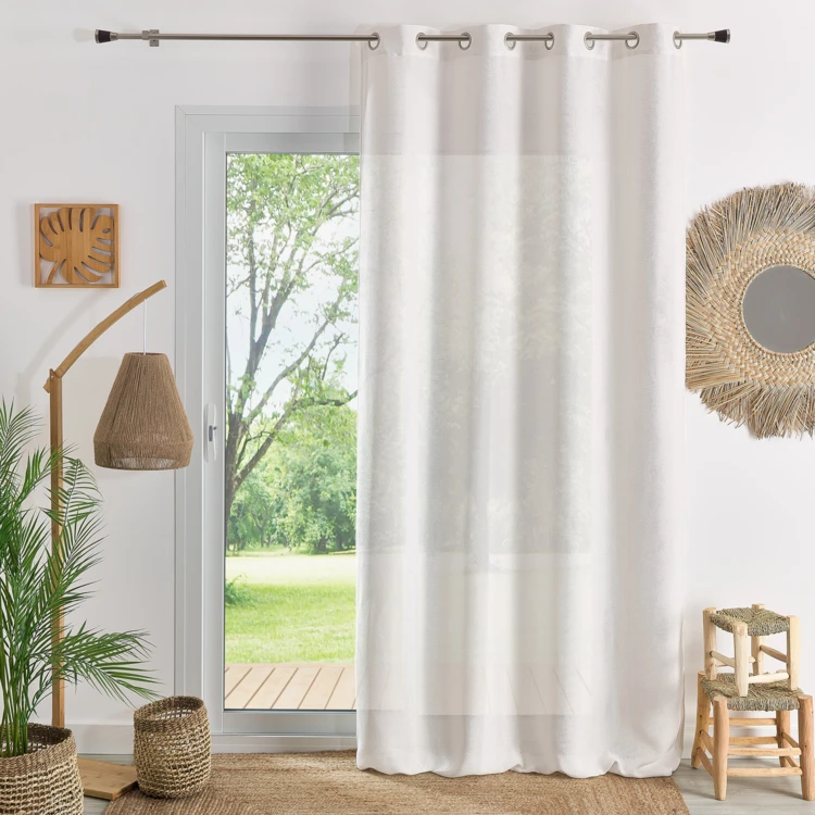 Rideau tamisant uni et chiné