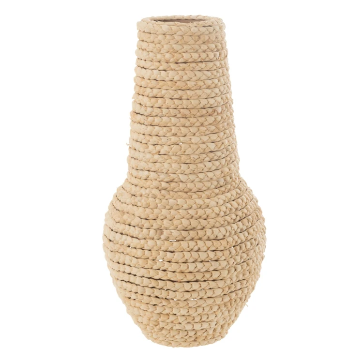 Vase en rotin tressé