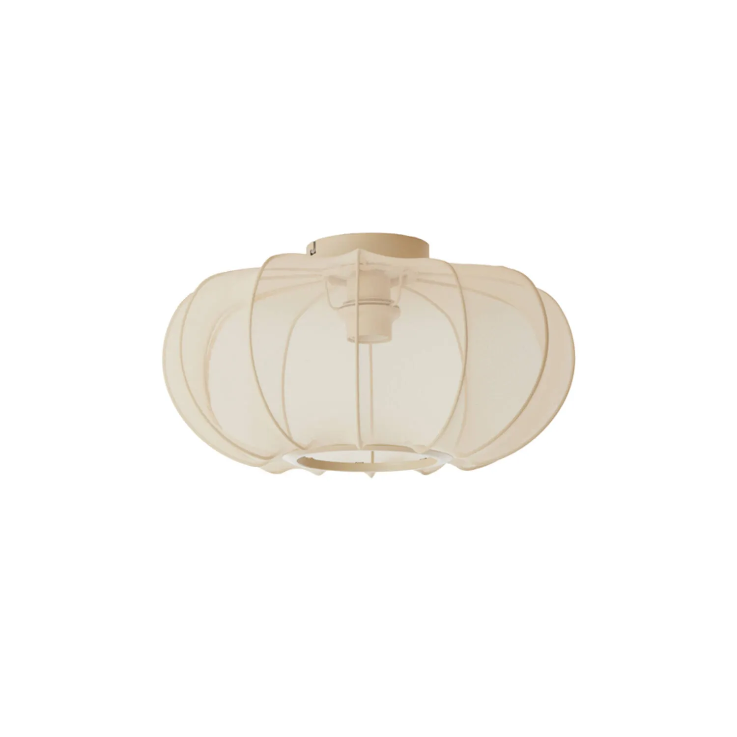 Plafonnier beige avec structure en métal Light & Living Plumalia – l. 40 cm
