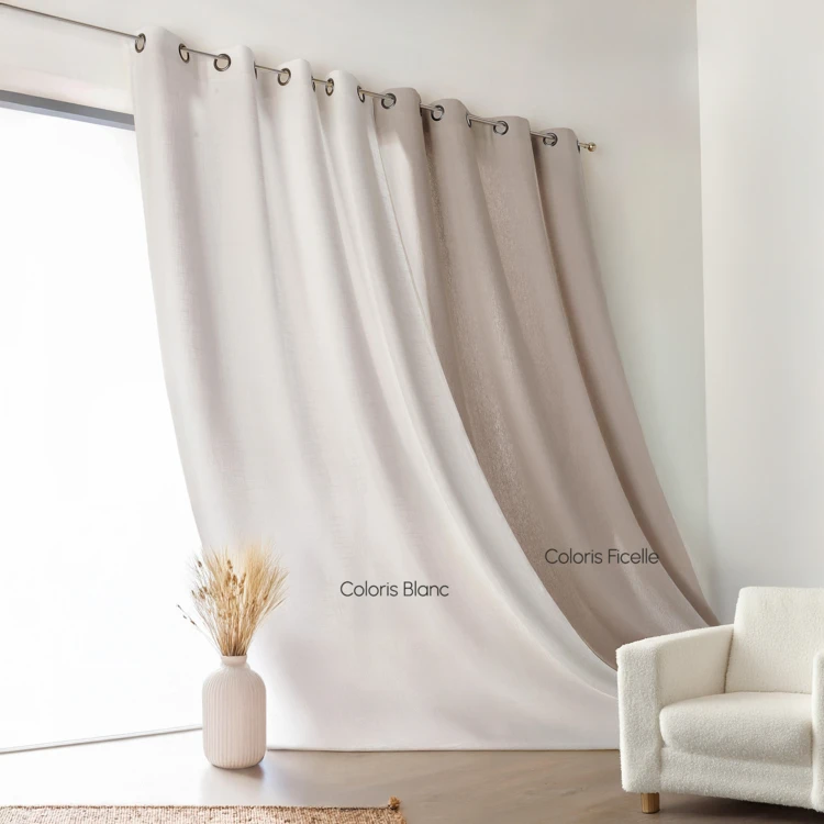 Rideau Uni Campagne Chic Poly-Lin