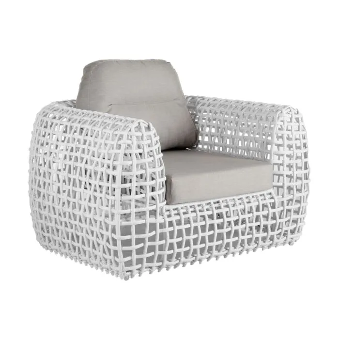 Dynasty, fauteuil blanc jardin, personnalisable