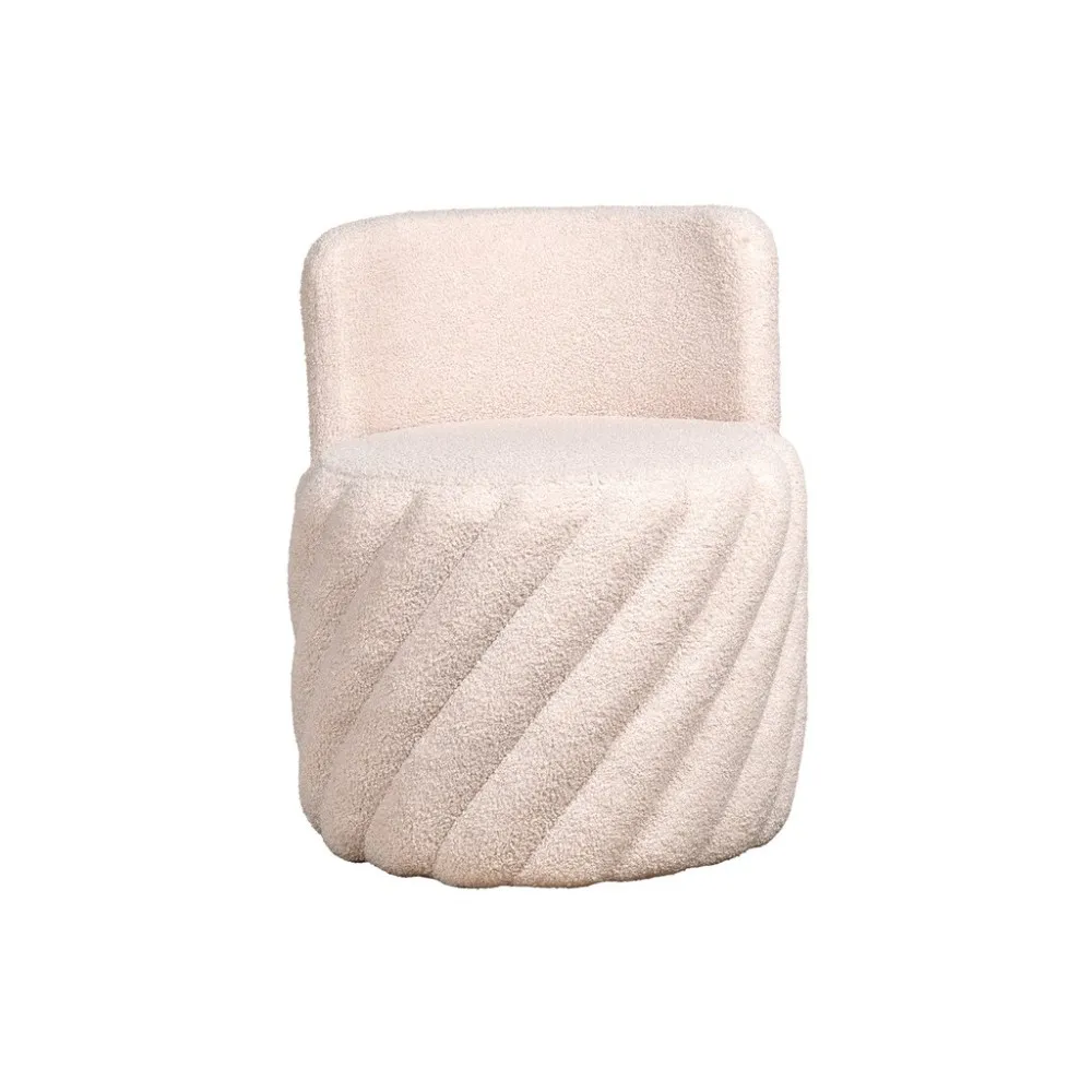 Fauteuil pivotant Alex teddy beige