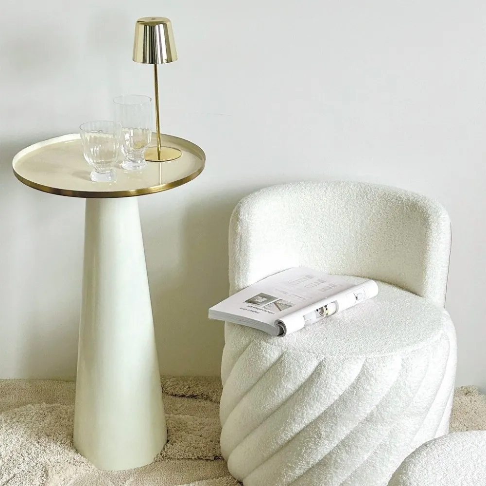 Fauteuil pivotant Alex teddy blanc