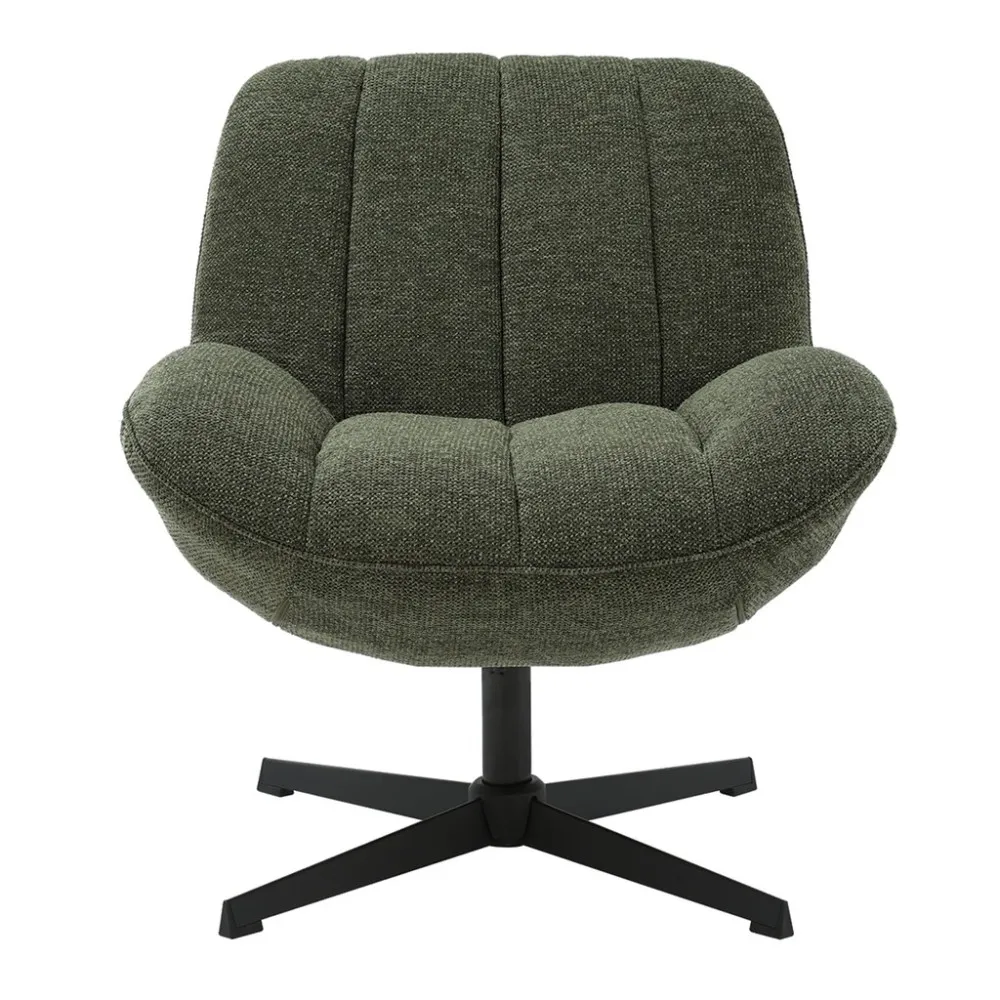 Fauteuil pivotant Pauline tissus kaki