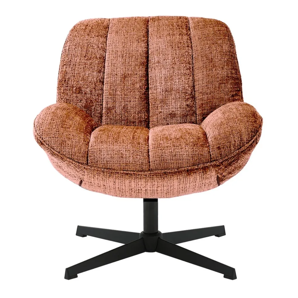 Fauteuil pivotant Pauline tissus marron