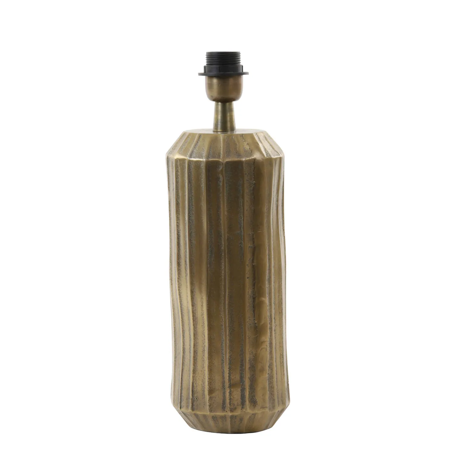 Socle de lampe dorée à motif strié Light & Living Levy – H. 37 cm