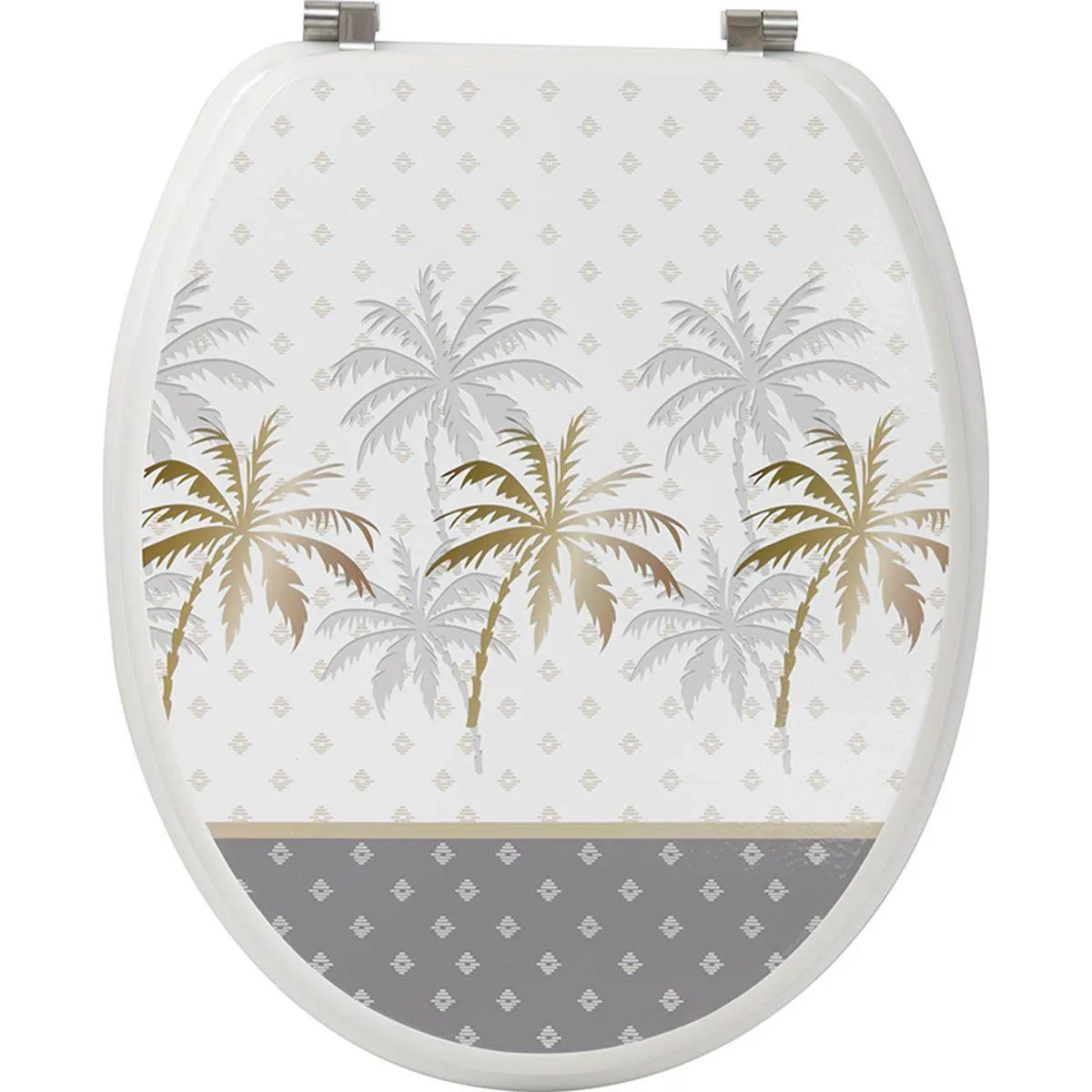 ABATTANT WC MDF 18 POUCES ATTACHES ACIER INOXYDABLE FLORIDA