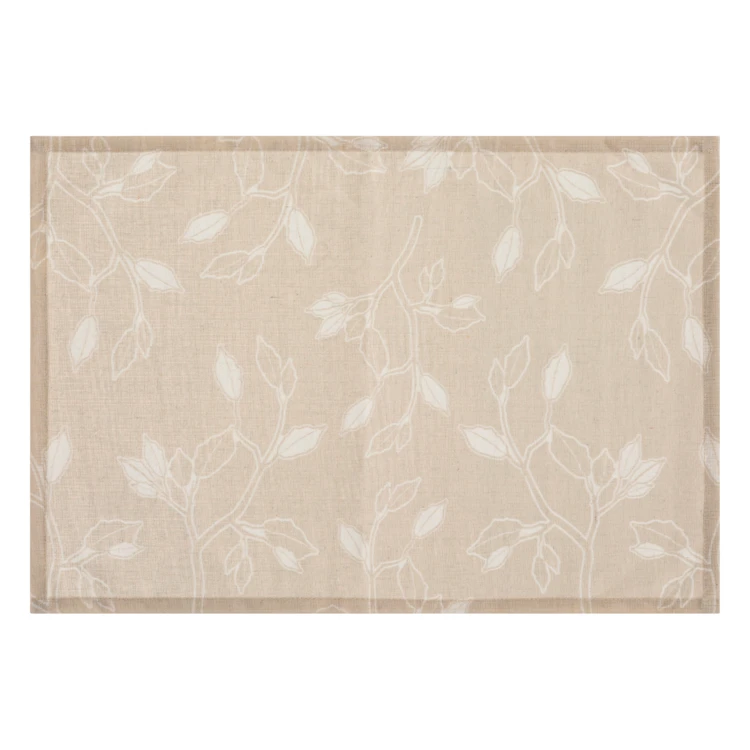 Set de table enduit floral beige