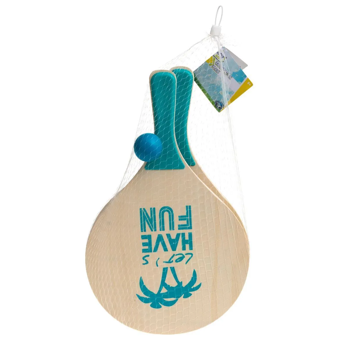 SET 2 RAQUETTES PLAGE BOIS AVEC BALLES