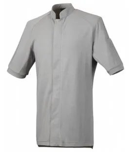 Veste de cuisine homme manche courte gris T6 Gari Robur