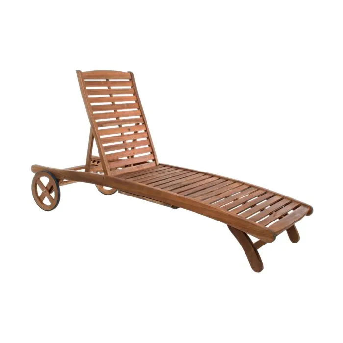 Goüdo, bain de soleil acacia, dossier réglable