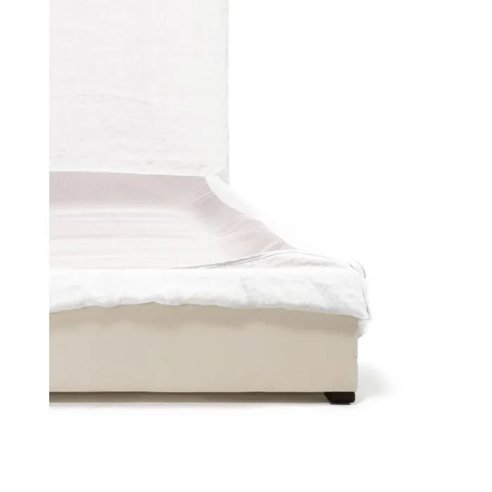 Beethoven, housse de lit, 100% lin blanc